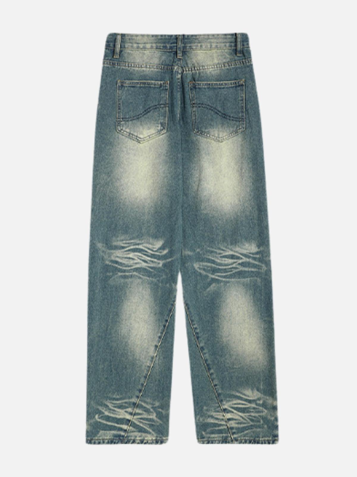 Concert Outfit Wrinkle Vintage Washed Jeans