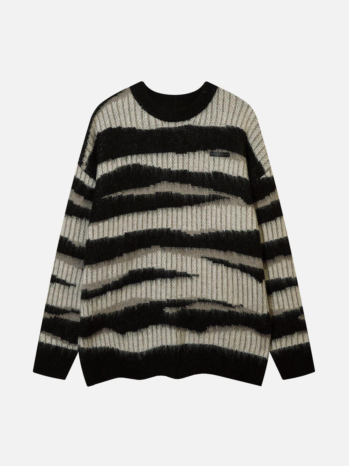 Concert Outfit Zebra Print Mohair Sweater