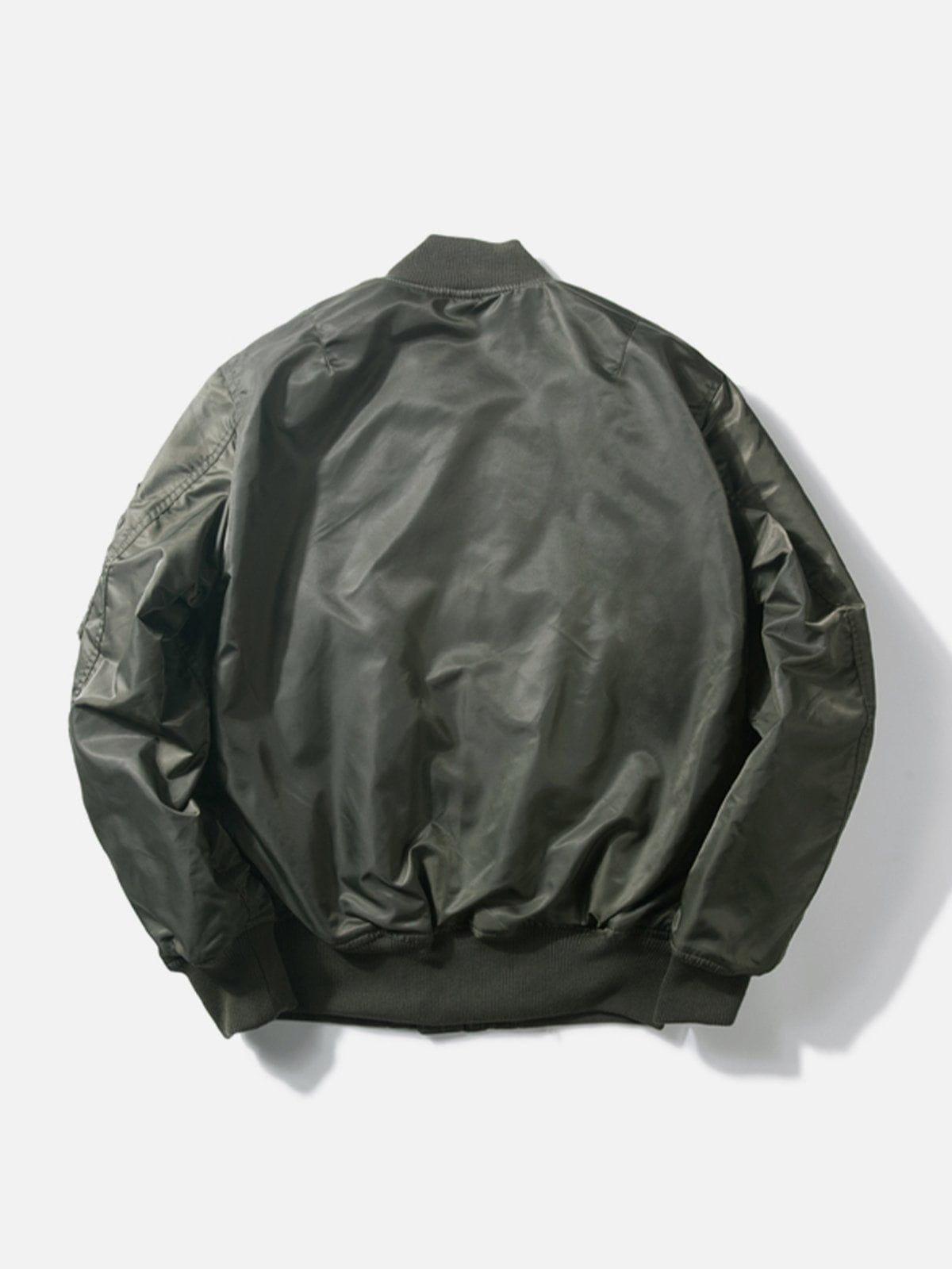 Concert Outfit ZIP UP Solid Color Winter Coat