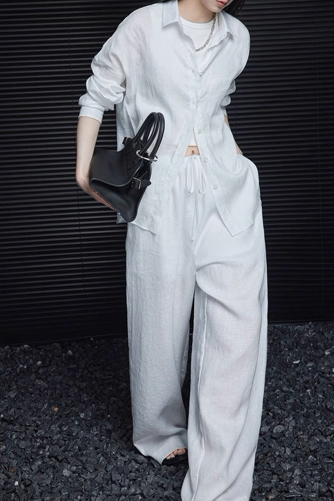 Essential Outfit Ideas with Core's Cotton Linen Wide Leg Pant