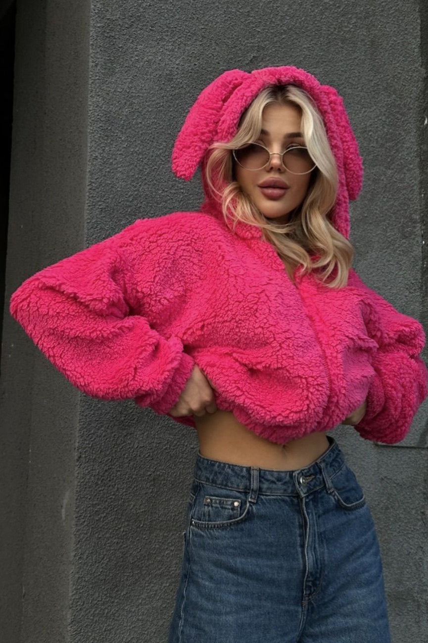 Chic Going Out Outfits: Styling Guide for the Po Zip-up Teddy Fleece Hoodie