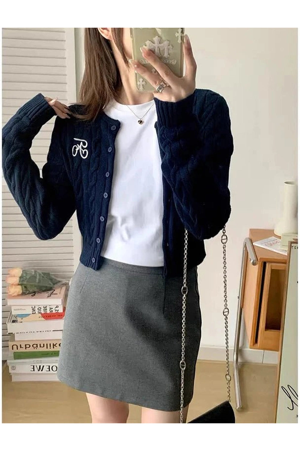 New Style Trends - Acubi Fall Cozy Cable-Knit Buttoned Cardigan - Outfit Ideas