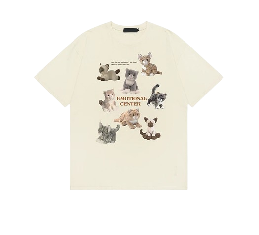 New Style Trends - Aesthetic Cat Save World Cartoon T-shirt - Outfit Ideas