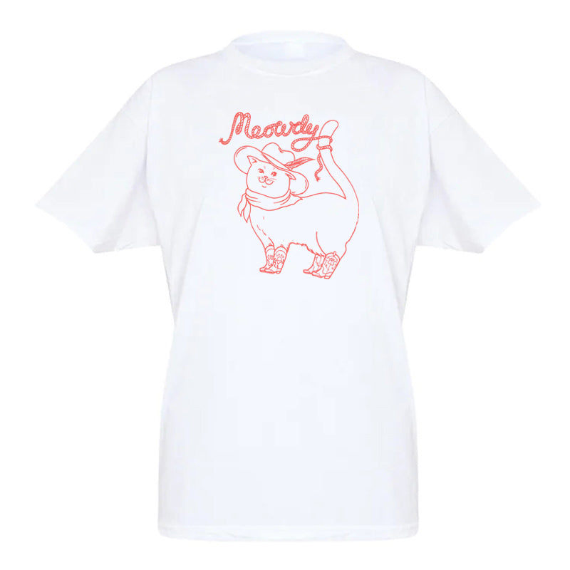 New Style Trends - Aesthetic Cowboy Cat Graphic T-shirt - Outfit Ideas