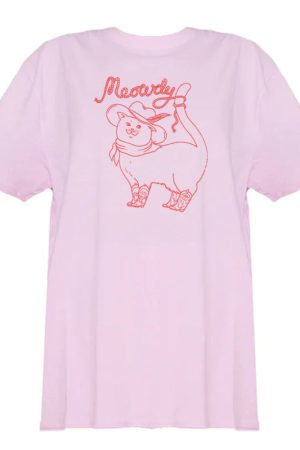 New Style Trends - Aesthetic Cowboy Cat Graphic T-shirt - Outfit Ideas