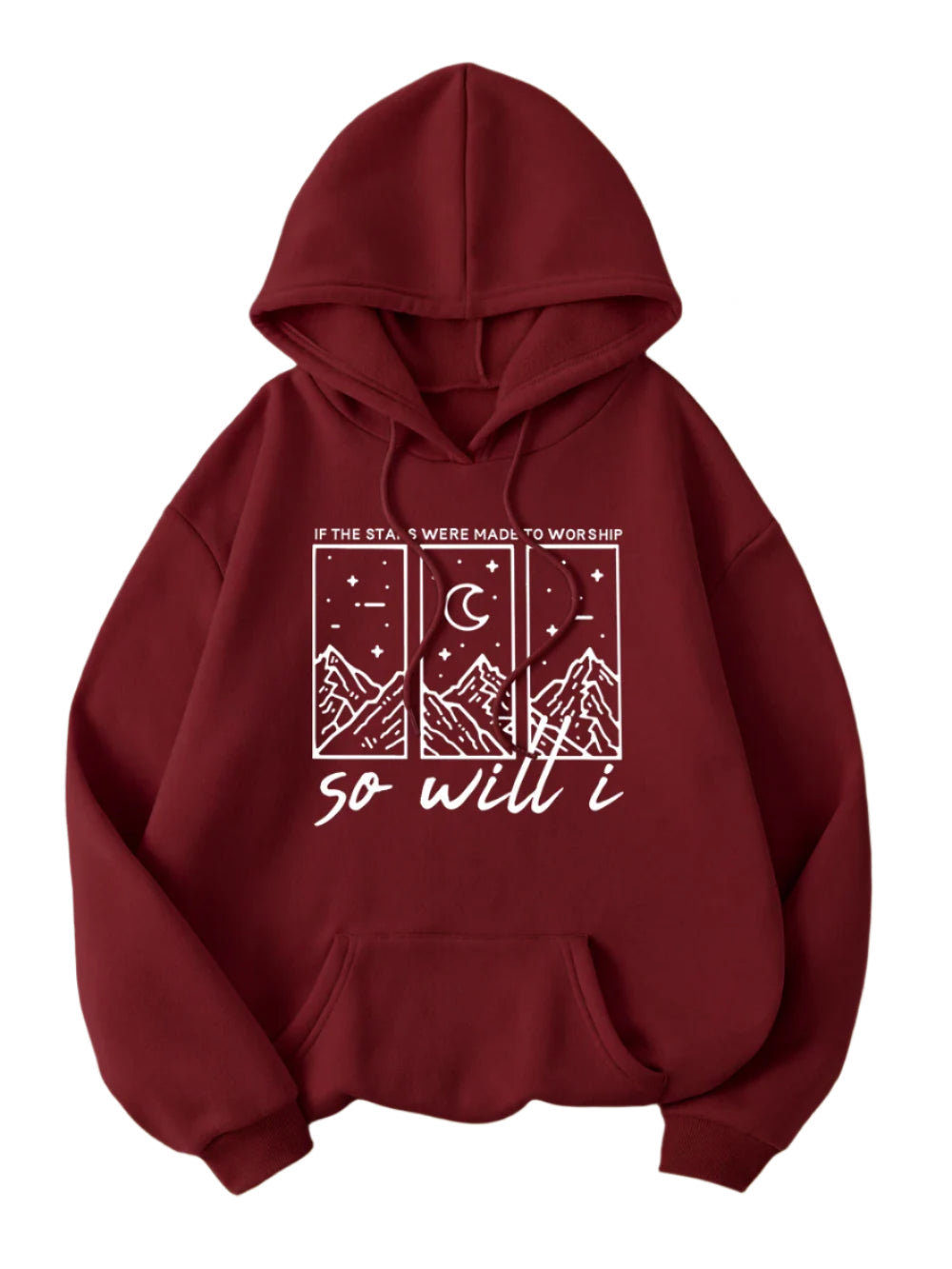 New Style Trends - Aesthetic Crimson Moonrise Hoodie - Outfit Ideas