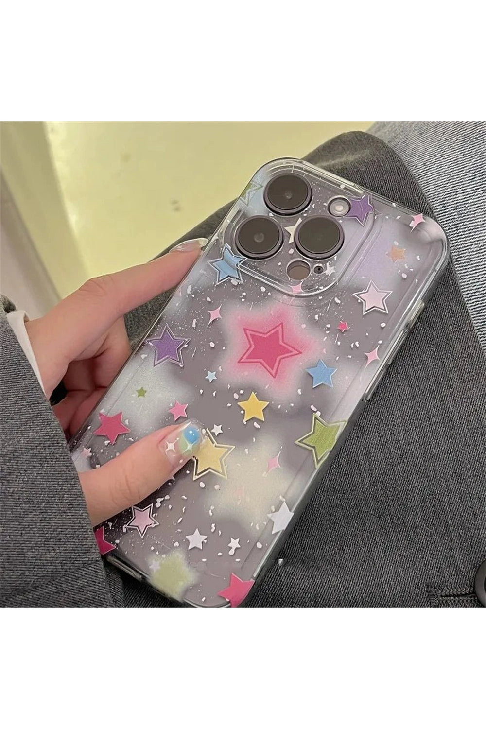 New Style Trends - Aesthetic Gradient Star Clear Phone Case - Outfit Ideas