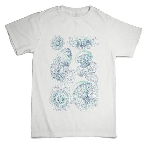 New Style Trends - Aesthetic Jellyfish Sketch Art T-Shirt - Outfit Ideas