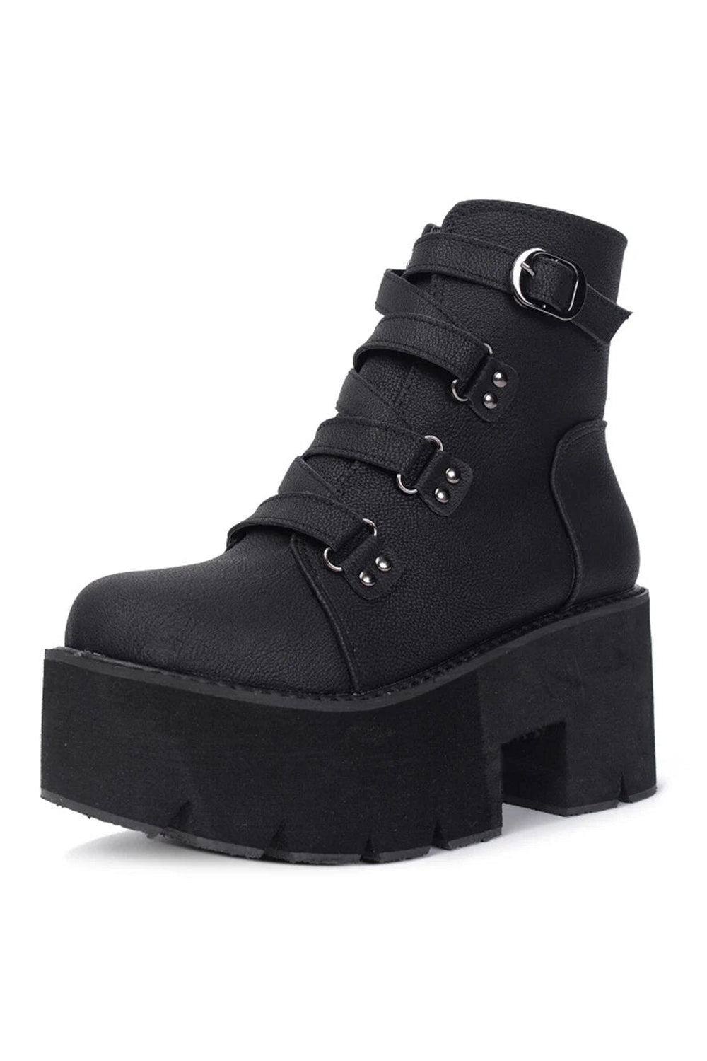 New Style Trends - Alt Black Gothic Chunky Boots - Outfit Ideas