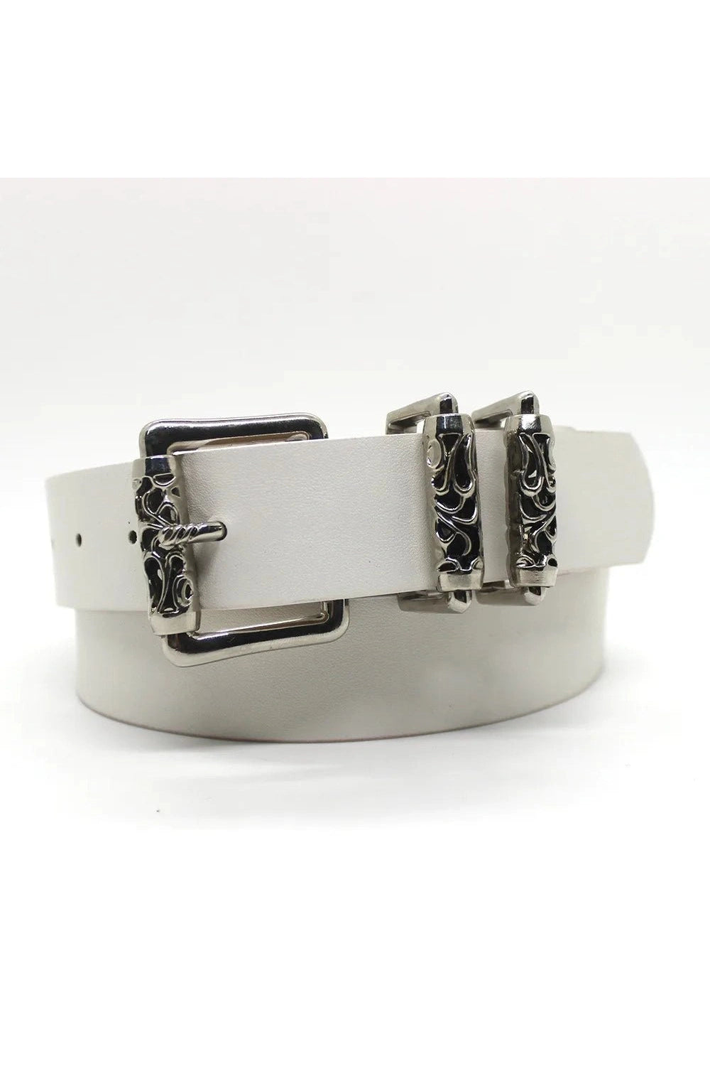 New Style Trends - Alt Goth Silver Buckle White Belt - Outfit Ideas New Style Trends - Alt Goth Silver Buckle White Belt - Outfit Ideas