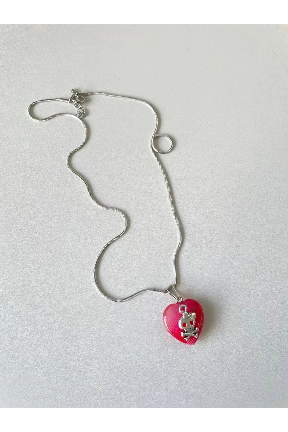 New Style Trends - Alt Punk Skull Heart Pendant Necklace - Outfit Ideas