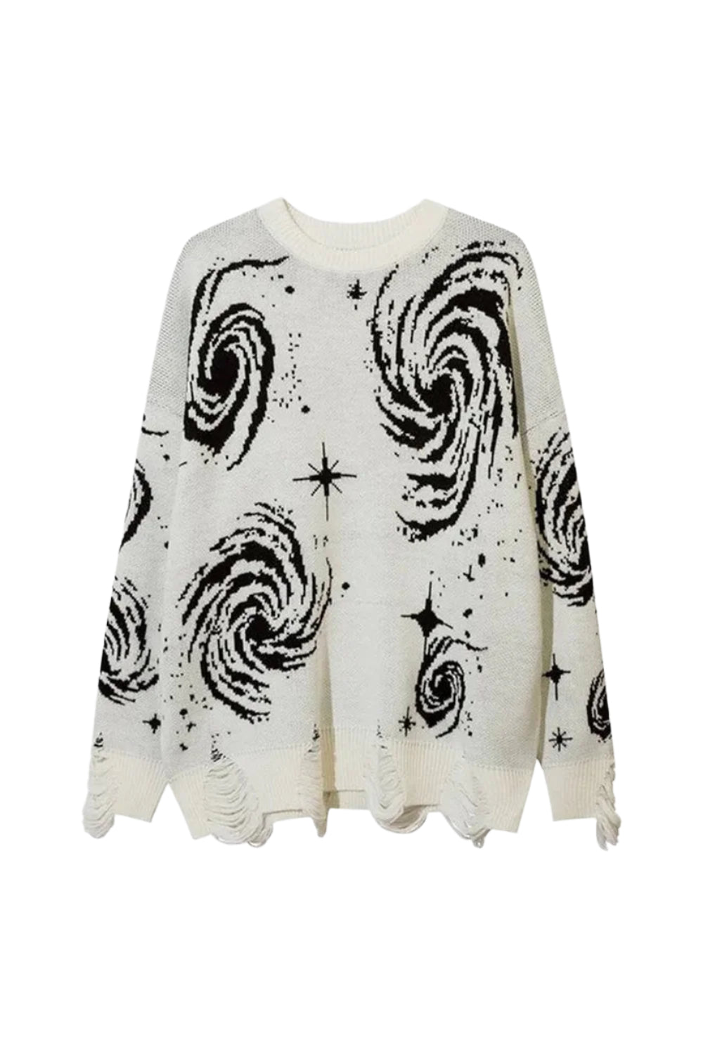 New Style Trends - Alt Ripped Stripe Knit Sweater - Outfit Ideas