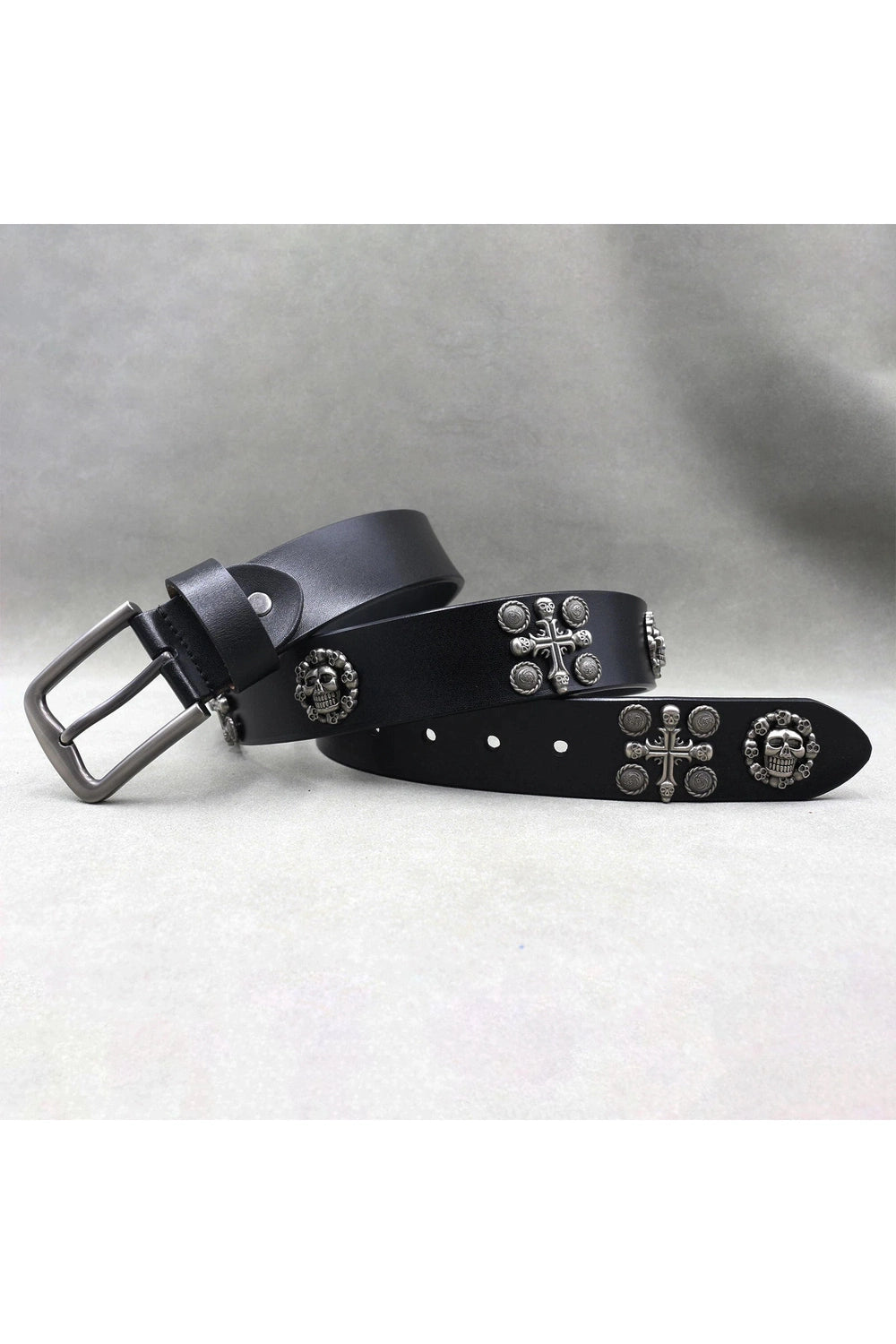 New Style Trends - Alt Skull Emblem Gothic Belt - Outfit Ideas