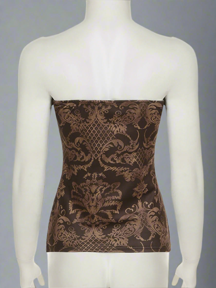 New Style Trends - Antique Muse Strapless Y2k Top - Outfit Ideas