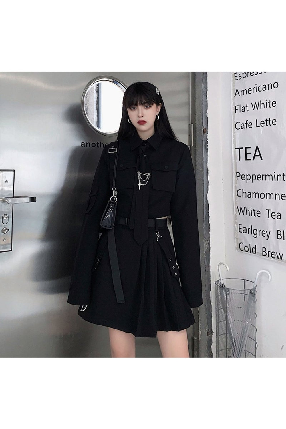 New Style Trends - ATwo-piece Goth Alt Style Suit Outfit Set - Outfit Ideas