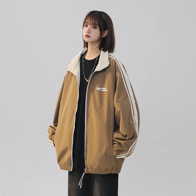 New Style Trends - Black Striped Y2k Oversized Track Jacket - Outfit Ideas New Style Trends - Black Striped Y2k Oversized Track Jacket - Outfit Ideas