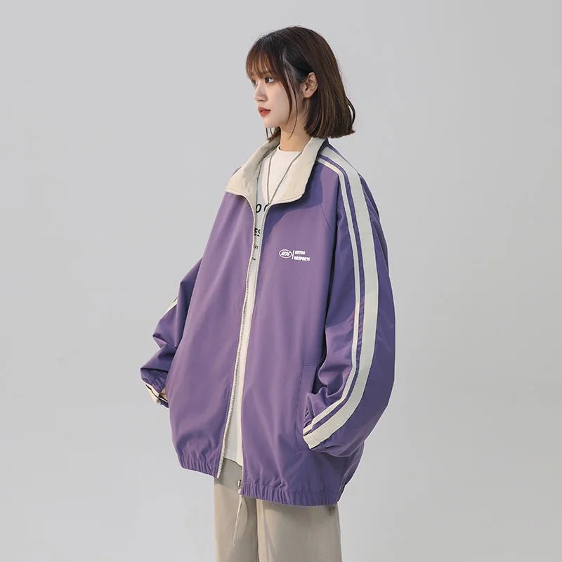 New Style Trends - Black Striped Y2k Oversized Track Jacket - Outfit Ideas New Style Trends - Black Striped Y2k Oversized Track Jacket - Outfit Ideas