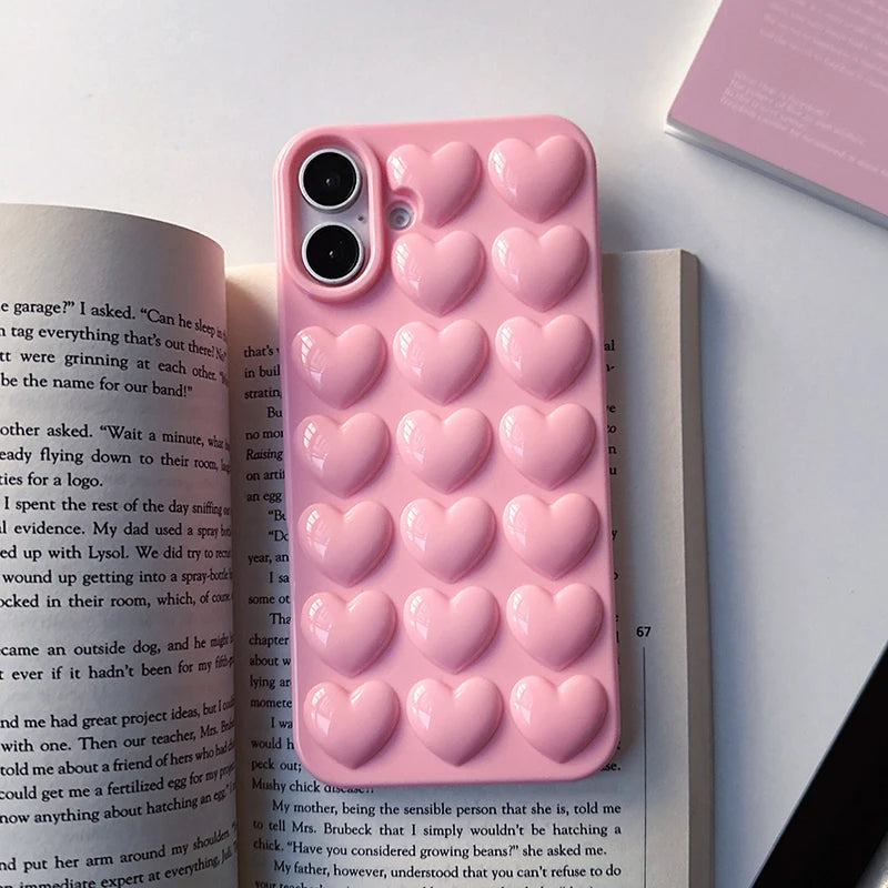 New Style Trends - Bubblegum Heart Grid Coquette iPhone Case - Outfit Ideas