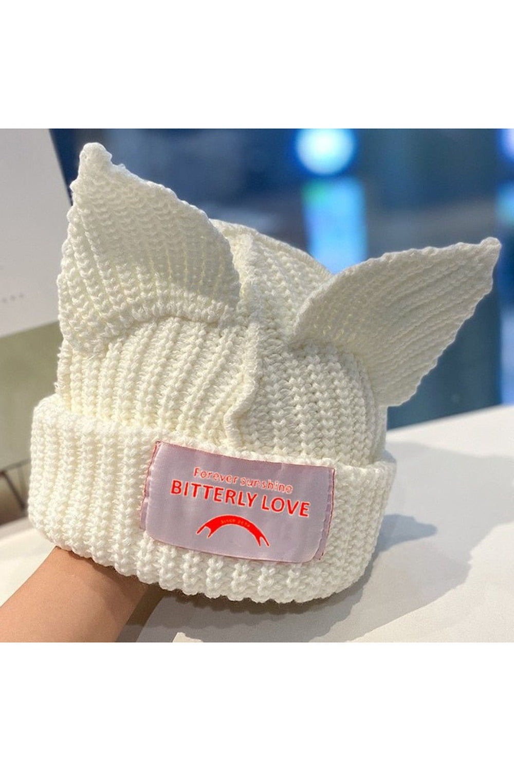 New Style Trends - Cat Ear Knitted Hat 'BITTERLY LOVE' - Outfit Ideas New Style Trends - Cat Ear Knitted Hat 'BITTERLY LOVE' - Outfit Ideas