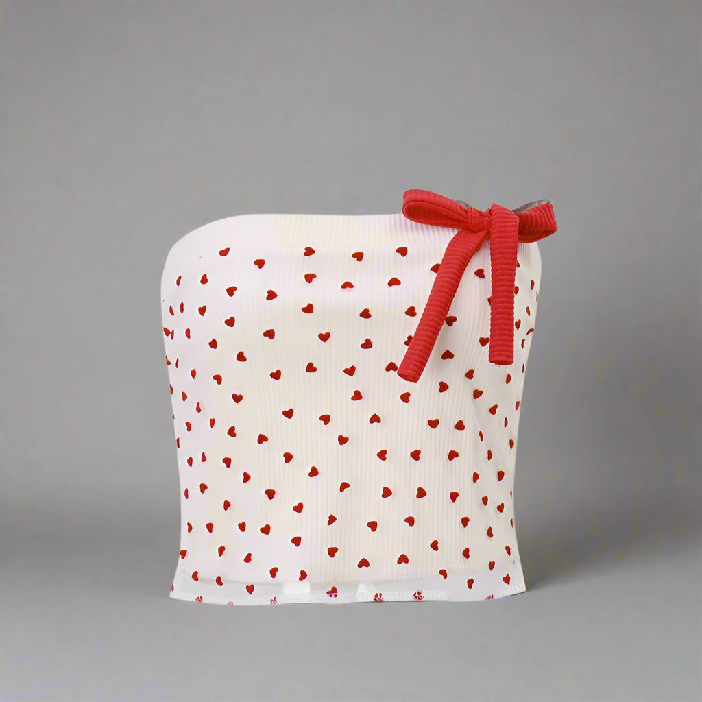 New Style Trends - Cherry Crush Strapless Cute Crop Top - Outfit Ideas