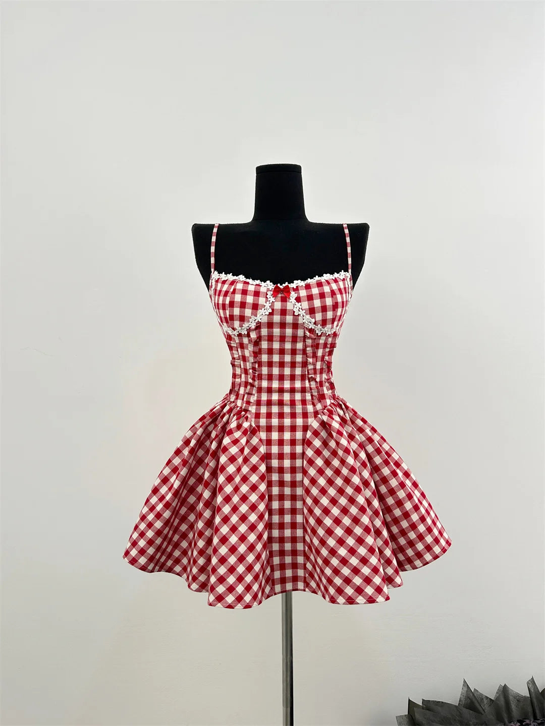 New Style Trends - Cherry Gingham Retro Sweetheart Dress - Outfit Ideas