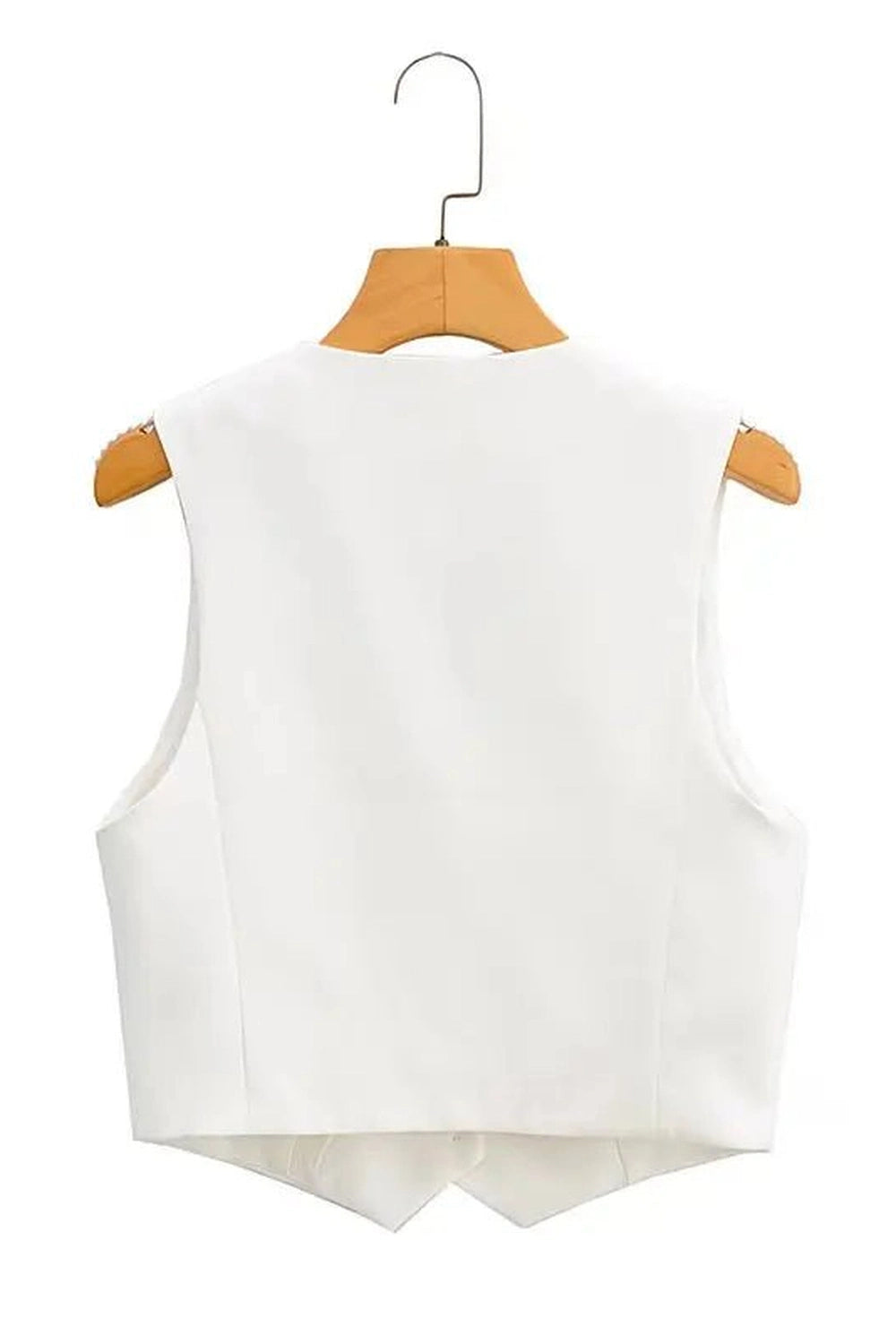 New Style Trends - Chic V-Neck White Vest - Outfit Ideas