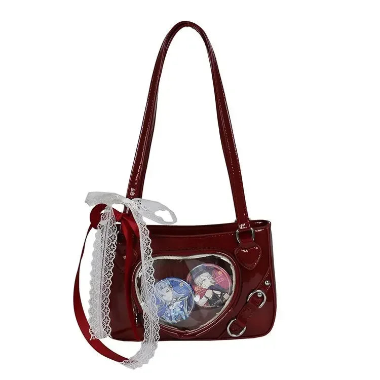 New Style Trends - Clear Heart Charm Shoulder Kawaii Bag - Outfit Ideas