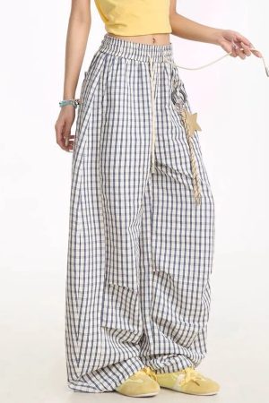 New Style Trends - Cloud Check Parachute Edgy Pants - Outfit Ideas