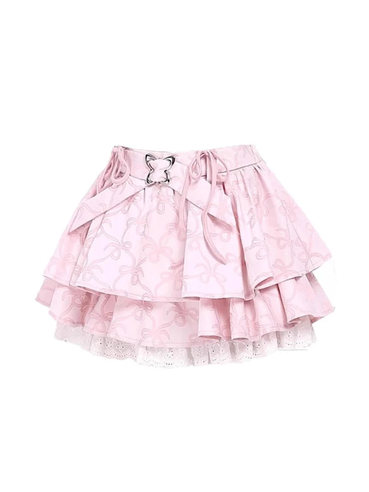 New Style Trends - Coquette Blush Flutter Bow Skirt - Outfit Ideas