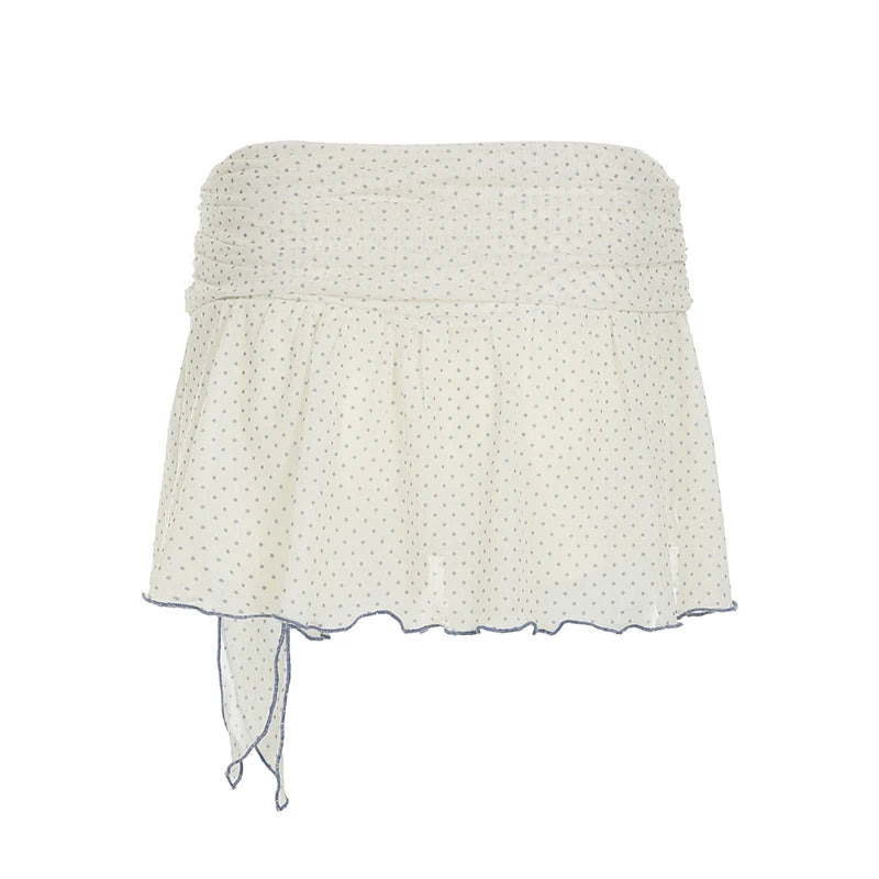 New Style Trends - Coquette Cloud Dot Ruffle Mini Skirt - Outfit Ideas
