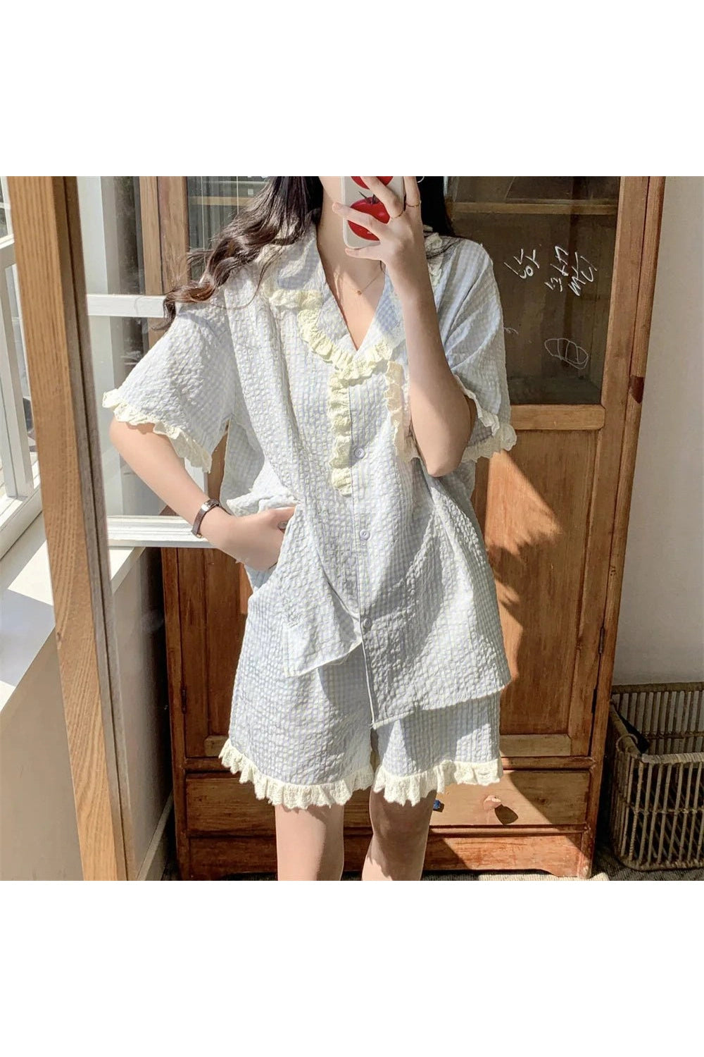 New Style Trends - Coquette Plaid Pajamas Set - Outfit Ideas