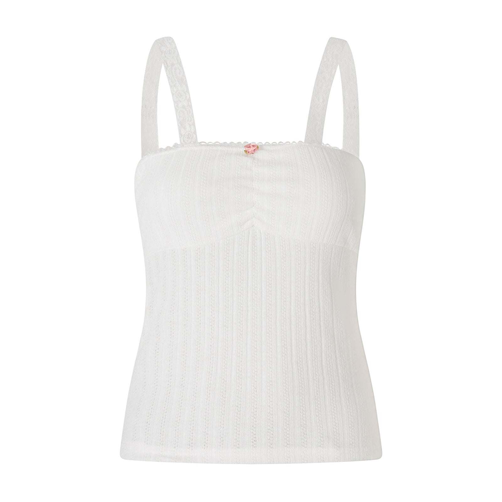 New Style Trends - Coquette Rosebud Lace Strap Top - Outfit Ideas