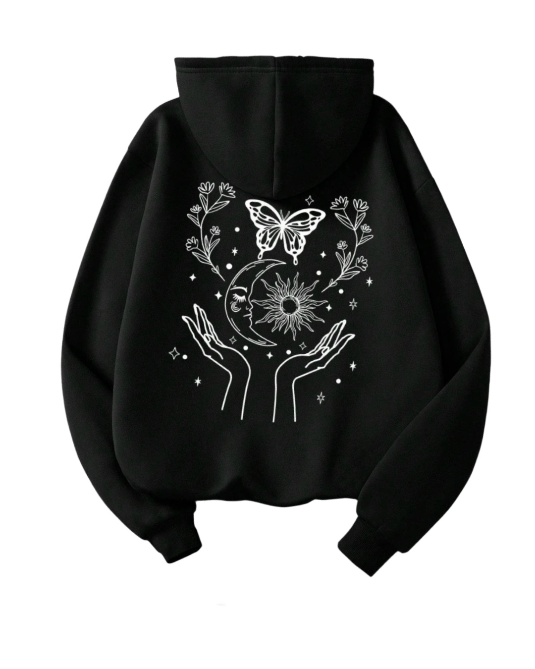 New Style Trends - Cosmic Bloom Butterfly Edgy Hoodie - Outfit Ideas