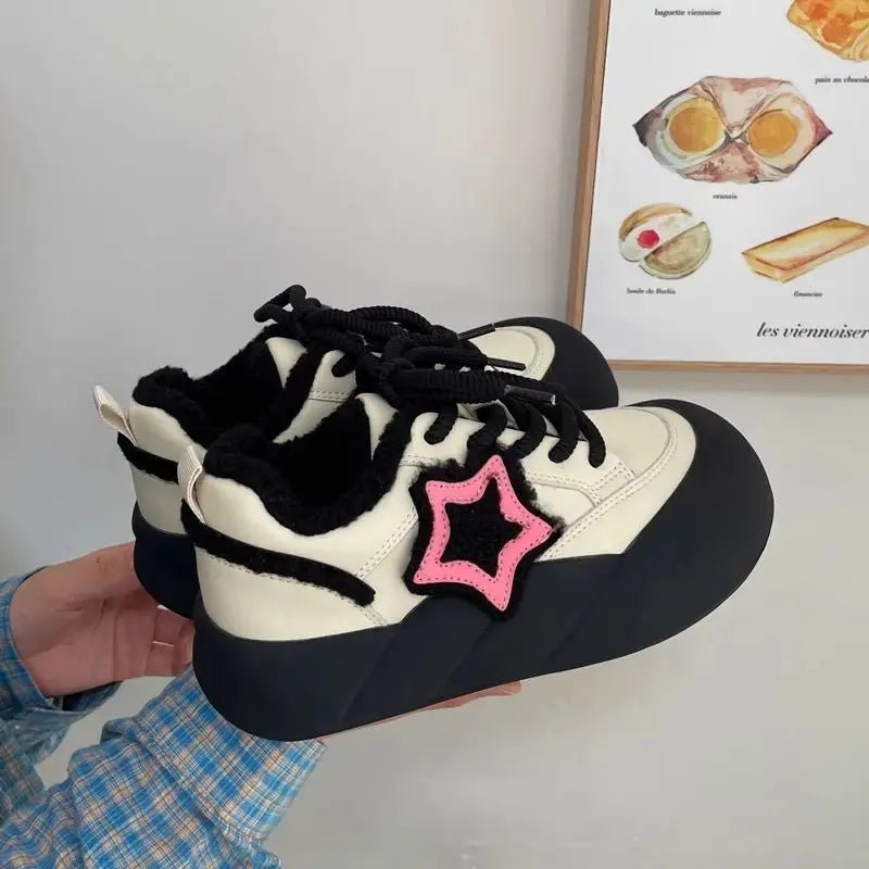 New Style Trends - Cosmic Charm Y2k Platform Sneakers - Outfit Ideas