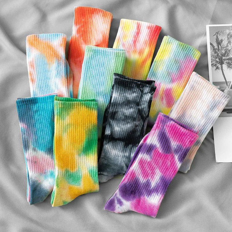 New Style Trends - Cosmic Swirl Aesthetic Tie-Dye Socks - Outfit Ideas
