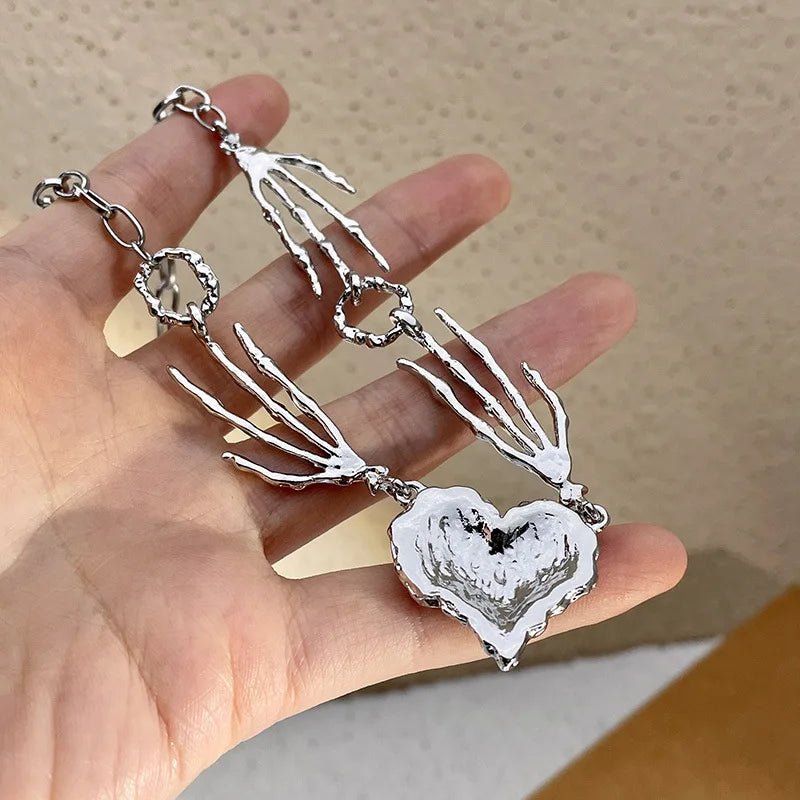New Style Trends - Crimson Shattered Alt Goth Heart Necklace - Outfit Ideas New Style Trends - Crimson Shattered Alt Goth Heart Necklace - Outfit Ideas