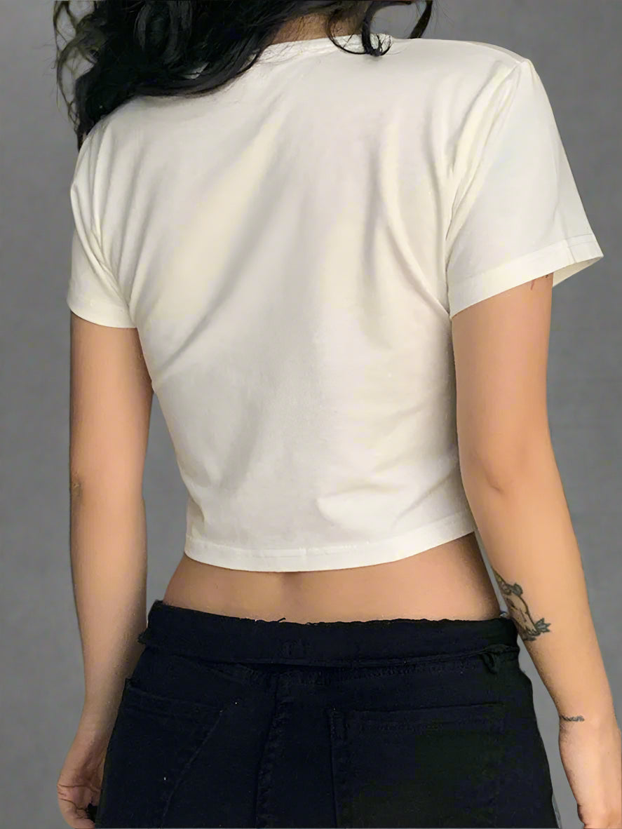 New Style Trends - Crimson Thorn Butterfly Edgy Crop Top - Outfit Ideas