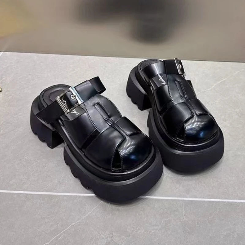 New Style Trends - Cyber Y2k Galaxy Chunky Sandals - Outfit Ideas