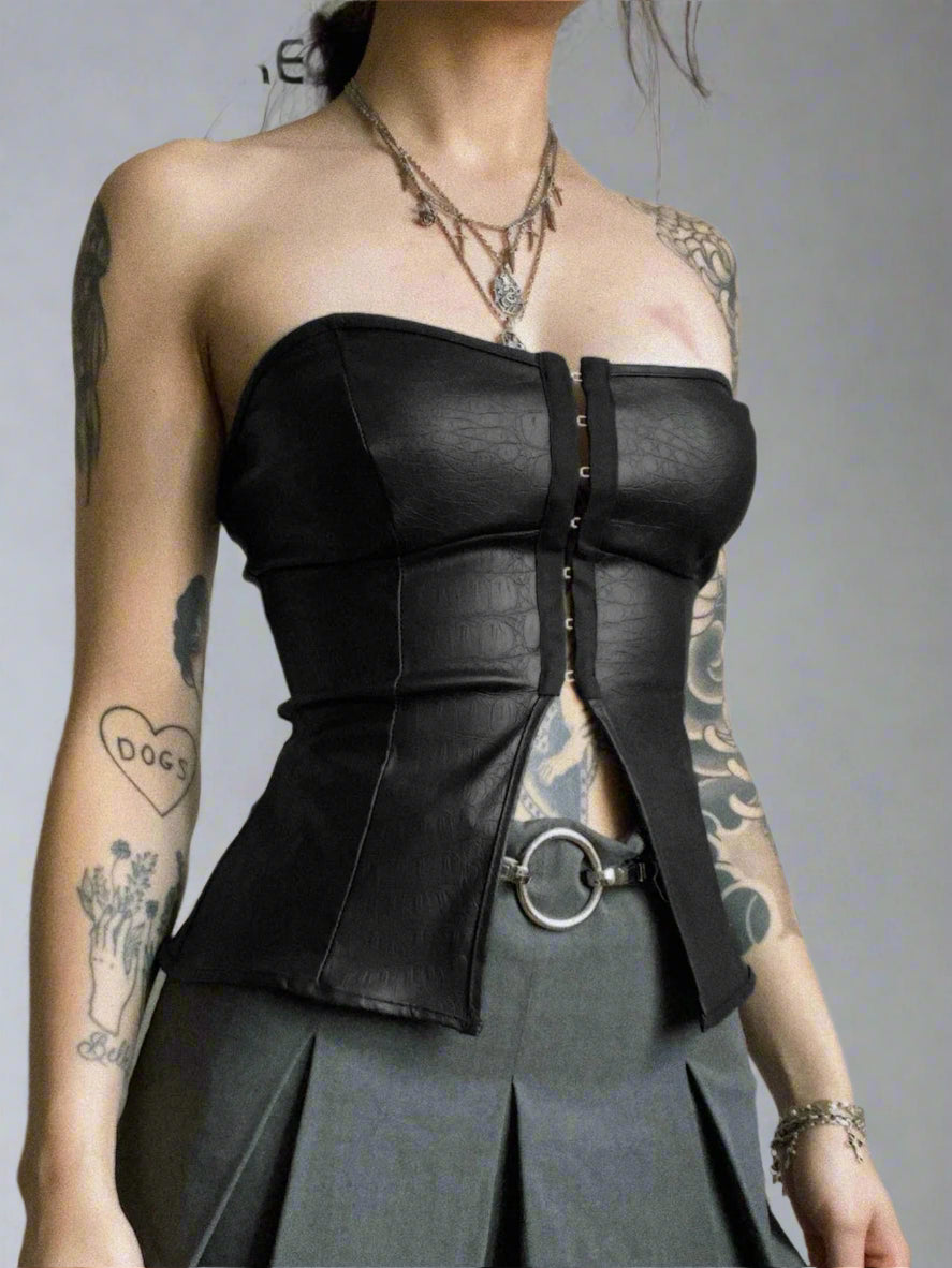 New Style Trends - Dark Siren Faux Leather Alt Top - Outfit Ideas