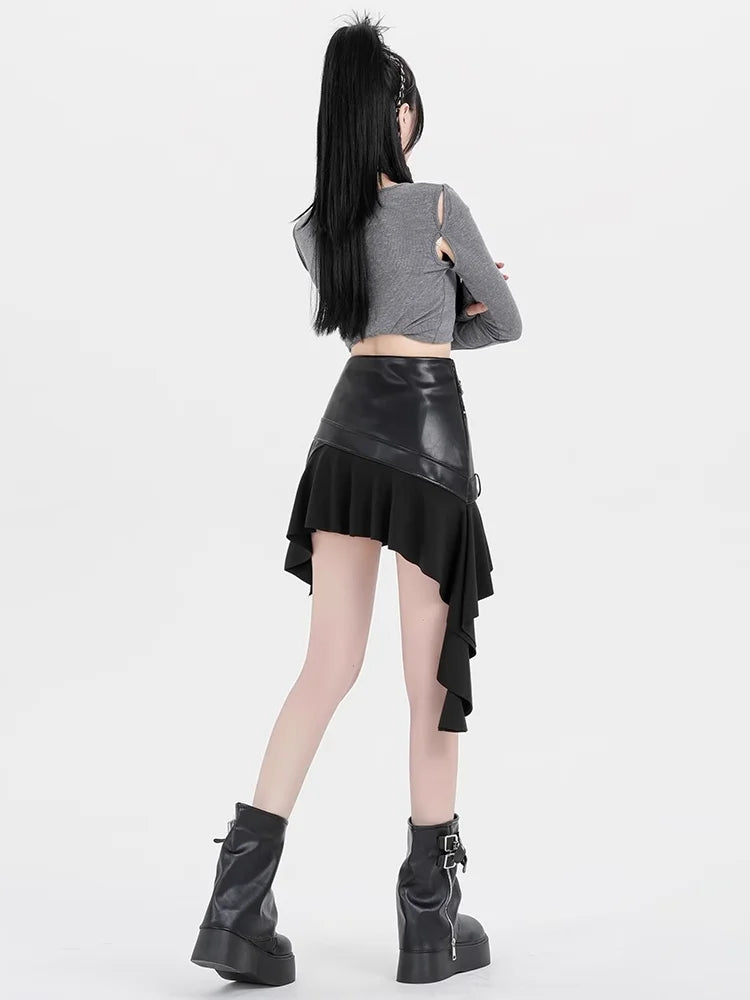 New Style Trends - Dark Siren Y2k Zipper Skirt - Outfit Ideas