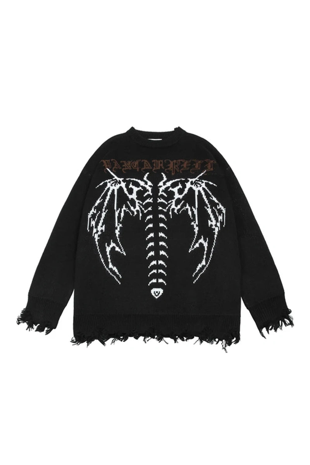 New Style Trends - Dark Spine Alt Goth Knit Sweater - Outfit Ideas