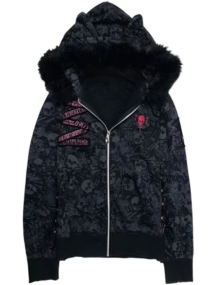 New Style Trends - Dead Punks Skull Edgy Hoodie - Outfit Ideas