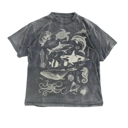 New Style Trends - Deep Sea Sketch Aesthetic T-Shirt - Outfit Ideas