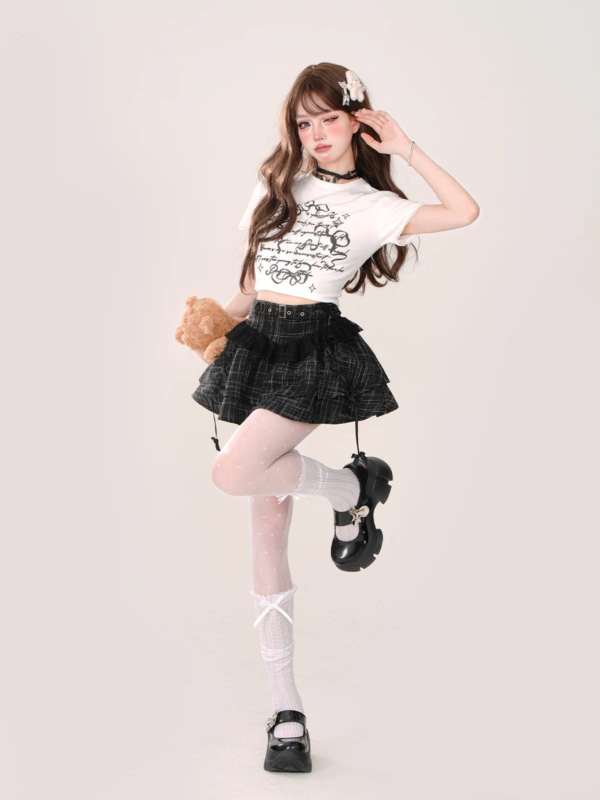 New Style Trends - Dollhouse Plaid Layered Kawaii Skirt - Outfit Ideas