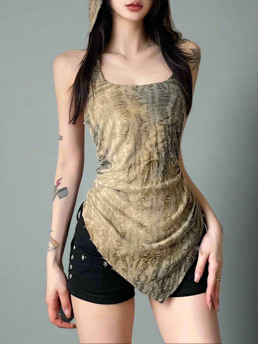 New Style Trends - Dune Drifter Y2k Hooded Top - Outfit Ideas