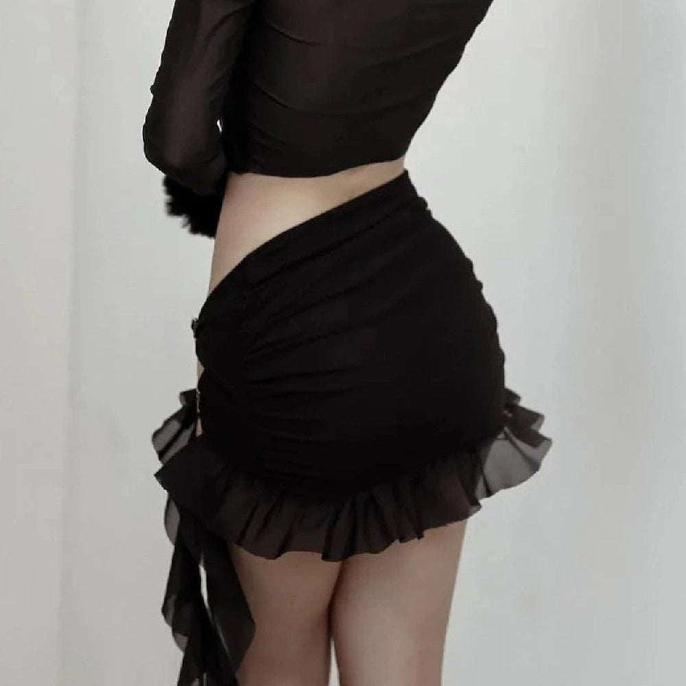 New Style Trends - Edgy Butterfly Charm Asymmetrical Skirt - Outfit Ideas