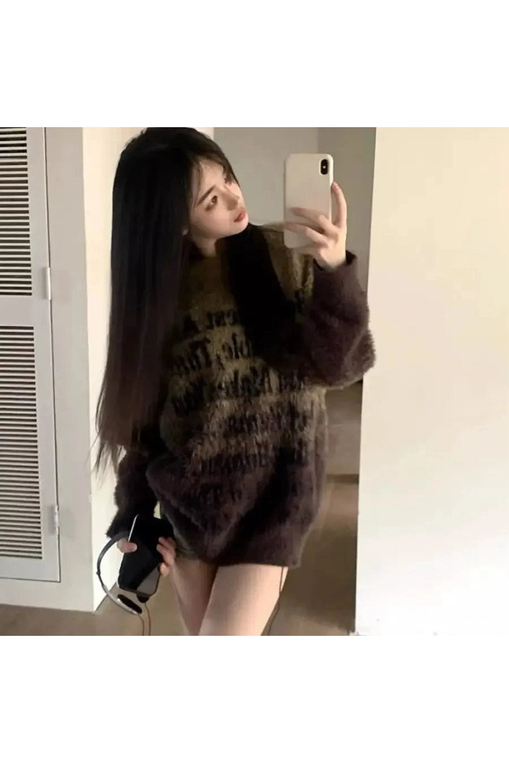 New Style Trends - Edgy Faded Verse Fuzzy Sweater - Outfit Ideas