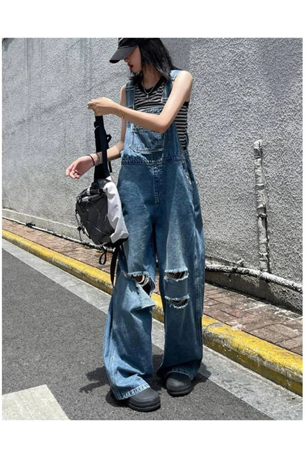 New Style Trends - Edgy Hole Denim Jumpsuits - Outfit Ideas New Style Trends - Edgy Hole Denim Jumpsuits - Outfit Ideas