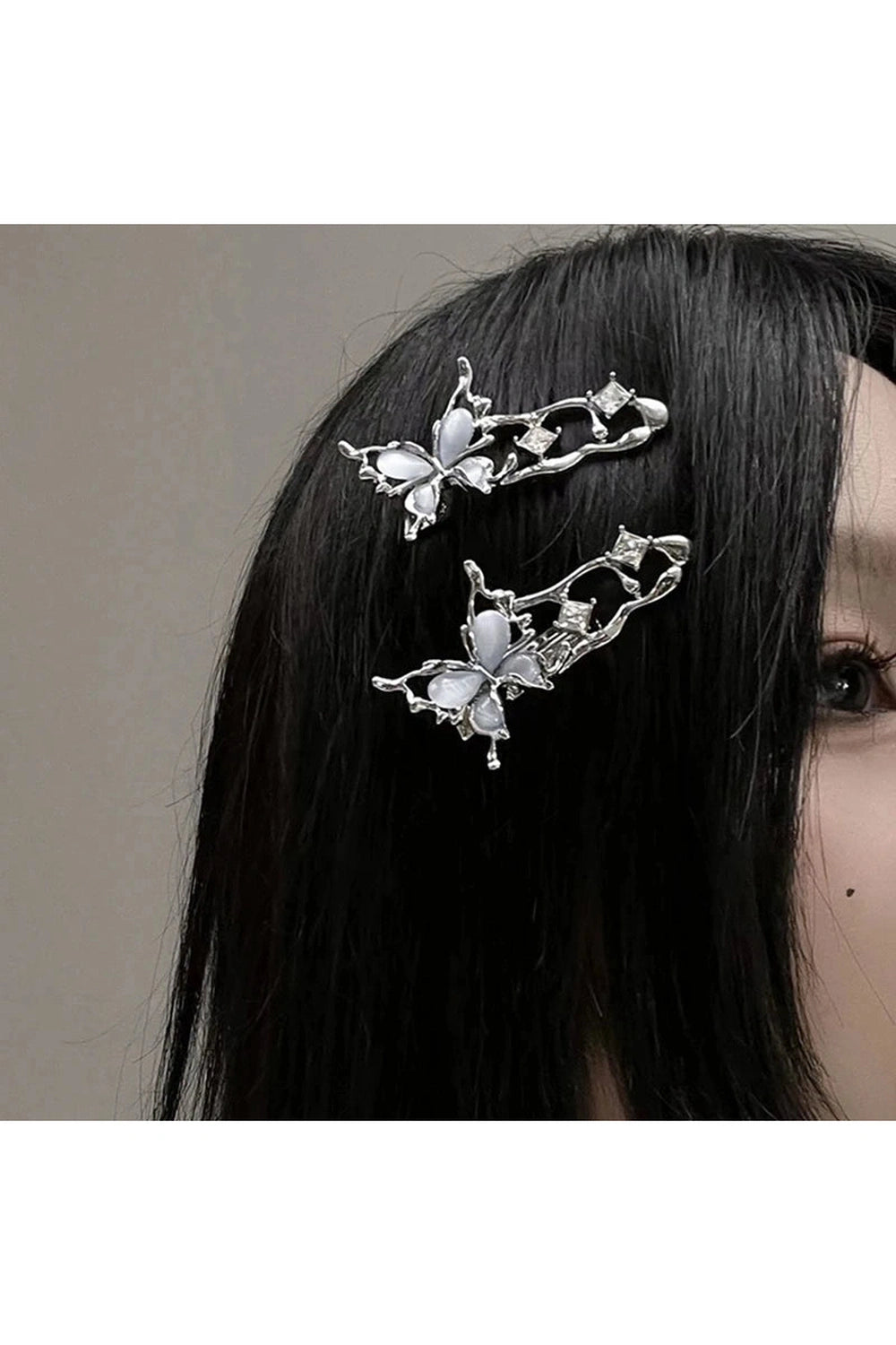 New Style Trends - Edgy Irregular Metal Butterfly Hairpin - Outfit Ideas