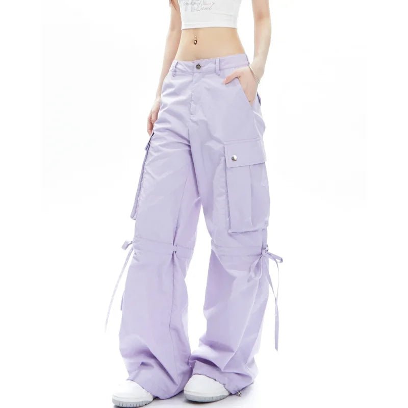 New Style Trends - Edgy Lavender Dream Cargo Pants - Outfit Ideas